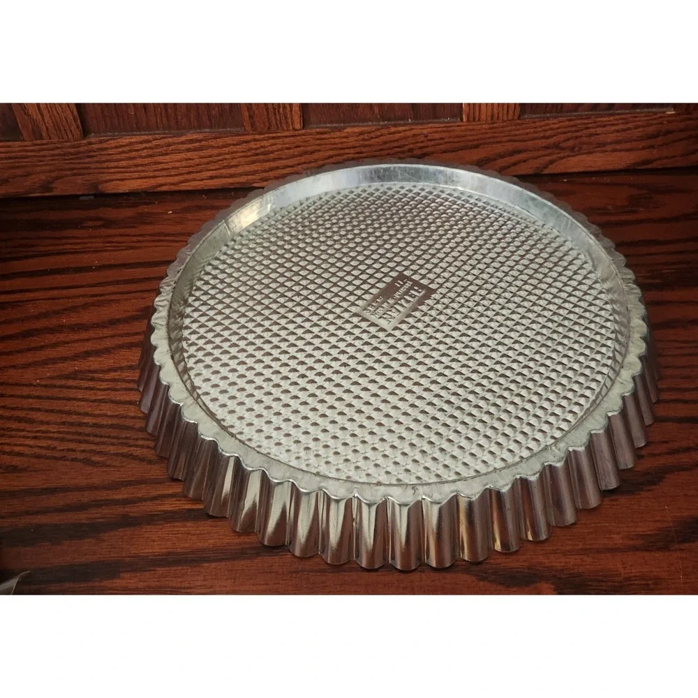 Kaiser 11 Inch Tart Pan Fluted Round Tinned Steel Made in West‎ Germany Vintage